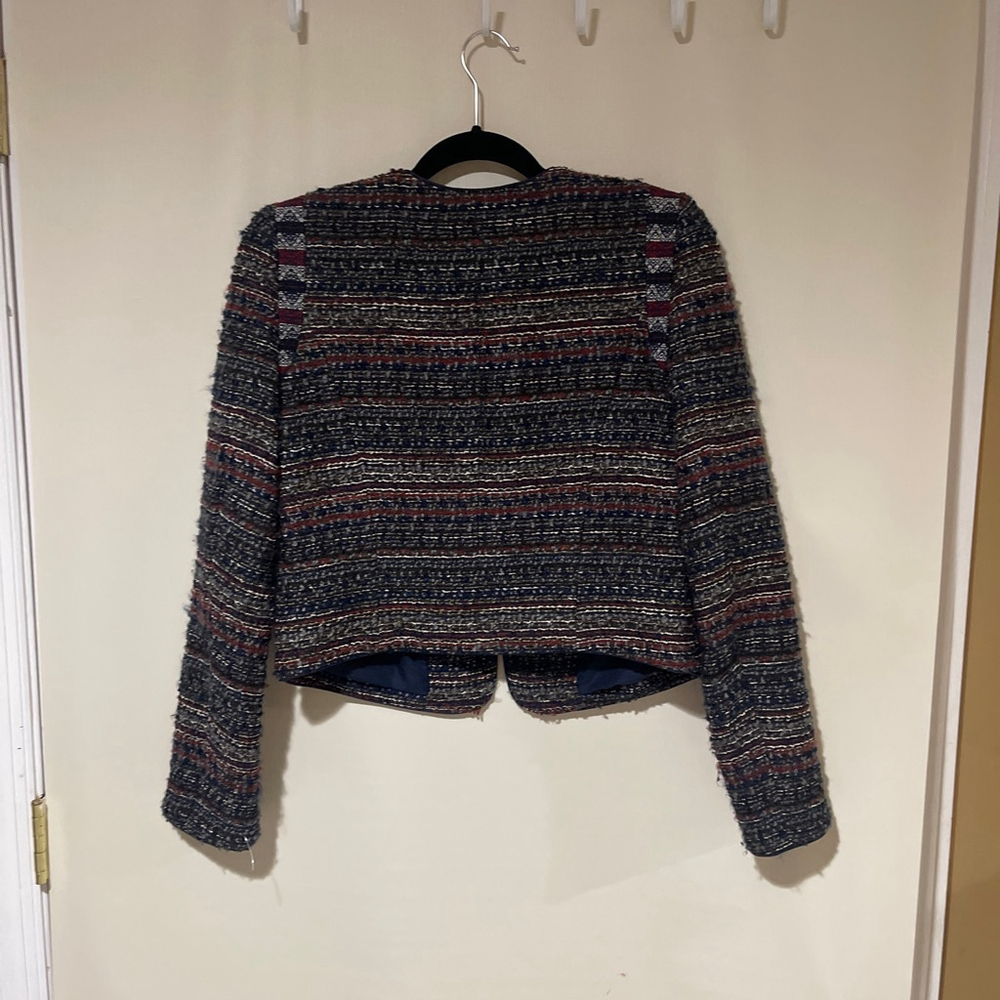LOFT Navy Red Tweed Blazer Women's Size 2 - Picture 10 of 10